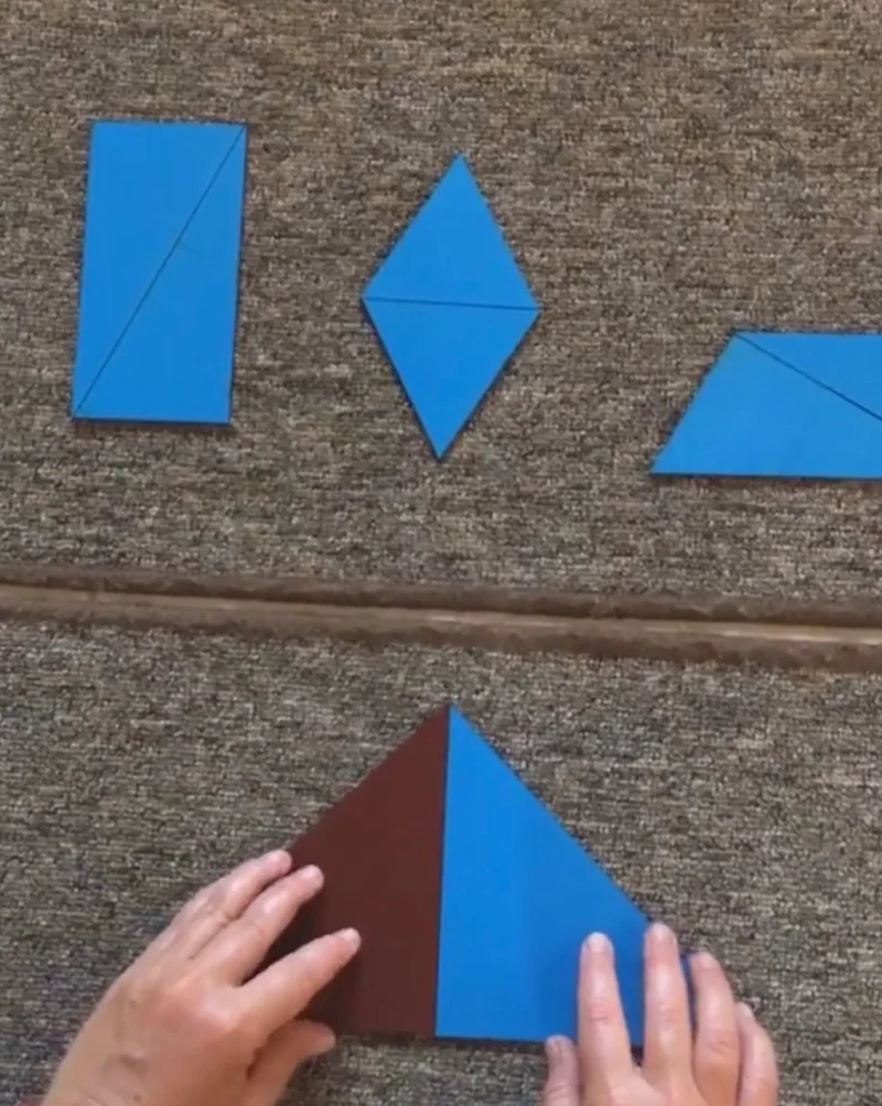 Triángulos constructivos Montessori