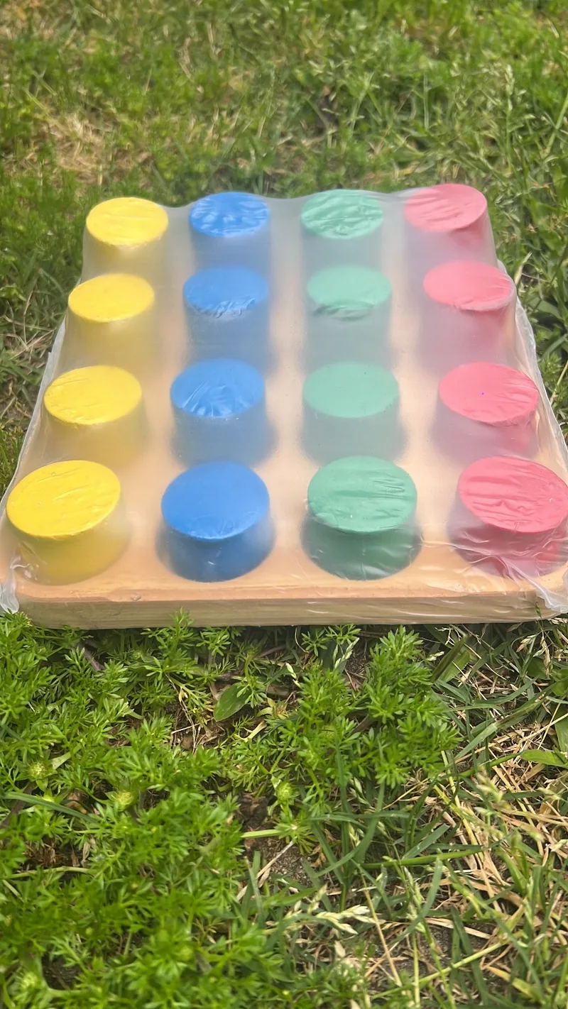 Juego de cilindros de colores