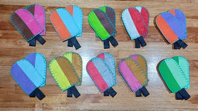 Helados de fieltro para emparejar